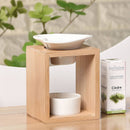 Zen'Arome Duftlampe aus Keramik und Bambus, Kerzenhalter für Duftwachsschmelzer und Aromalampe mit stilvollem Design