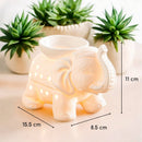 Zen'Arome Duftlampe aus weißer Keramik mit Wachswärmer für Duftwachs und Aromatherapie, stilvolle Aromalampe für angenehme Düfte