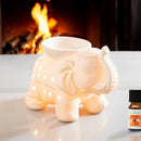 Zen'Arome Duftlampe aus weißer Keramik mit Wachswärmer, ideal für Duftwachse und Aromalampe, stilvolle Raumduftlösung