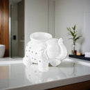 Zen'Arome Duftlampe aus weißer Keramik mit Tandor Wachswärmer für Duftwachs und Aromatisierung.