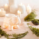 Zen'Arome Duftlampe aus weißer Keramik mit Wachswärmer für Duftwachse und Aromalampen, stilvolle Raumduftlampe