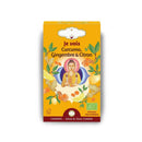 Bio-Kräutertee Chakra Ich Sehe von Zen'Arome mit Kurkuma und Ingwer in 16 Beuteln, zeigt die Beutel und das Teepaket.