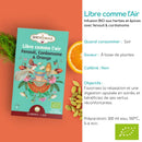 Bio-Kräutertee von Zen'Arôme, entspannende Infusionsbeutel, frische Kräuter in einer Packung mit 16 Teebeuteln.