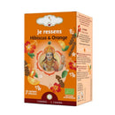 Bio-Kräutertee-Infusion von Zen'Arome mit Hibiskus und Orange, 16 Beutel, frischer und aromatischer Tee in Packung