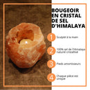 Zen'Arome Himalaya-Salzkristall-Teelichthalter aus Kristallen, ideal für Teelichter, dekoratives Salzstein-Design, 500g.