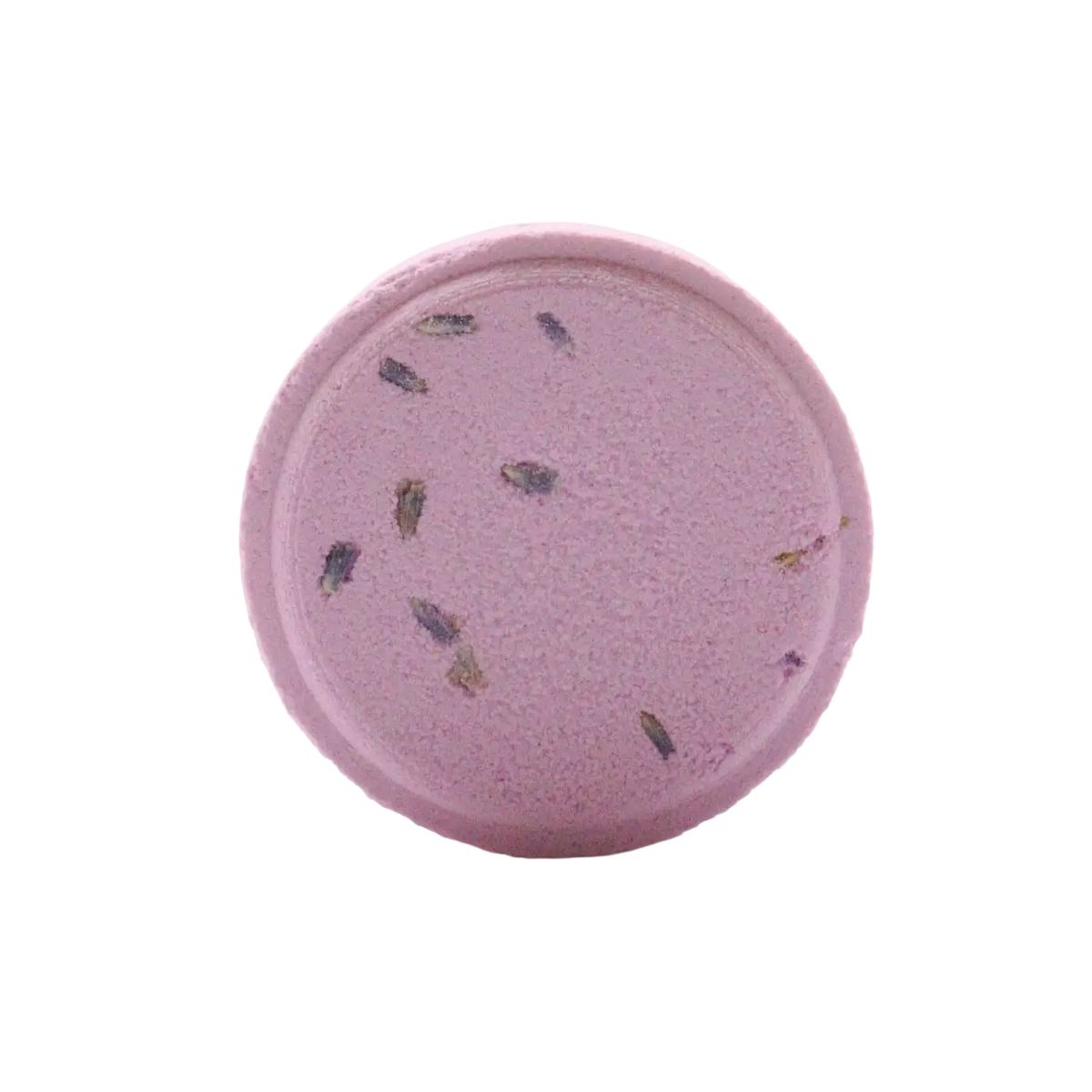 Weiße Lavendelfarbene Badebombe Zen Dusch-Dufttabletten Serenity Soak, Badebombe von AWGifts Europe, im Bild.