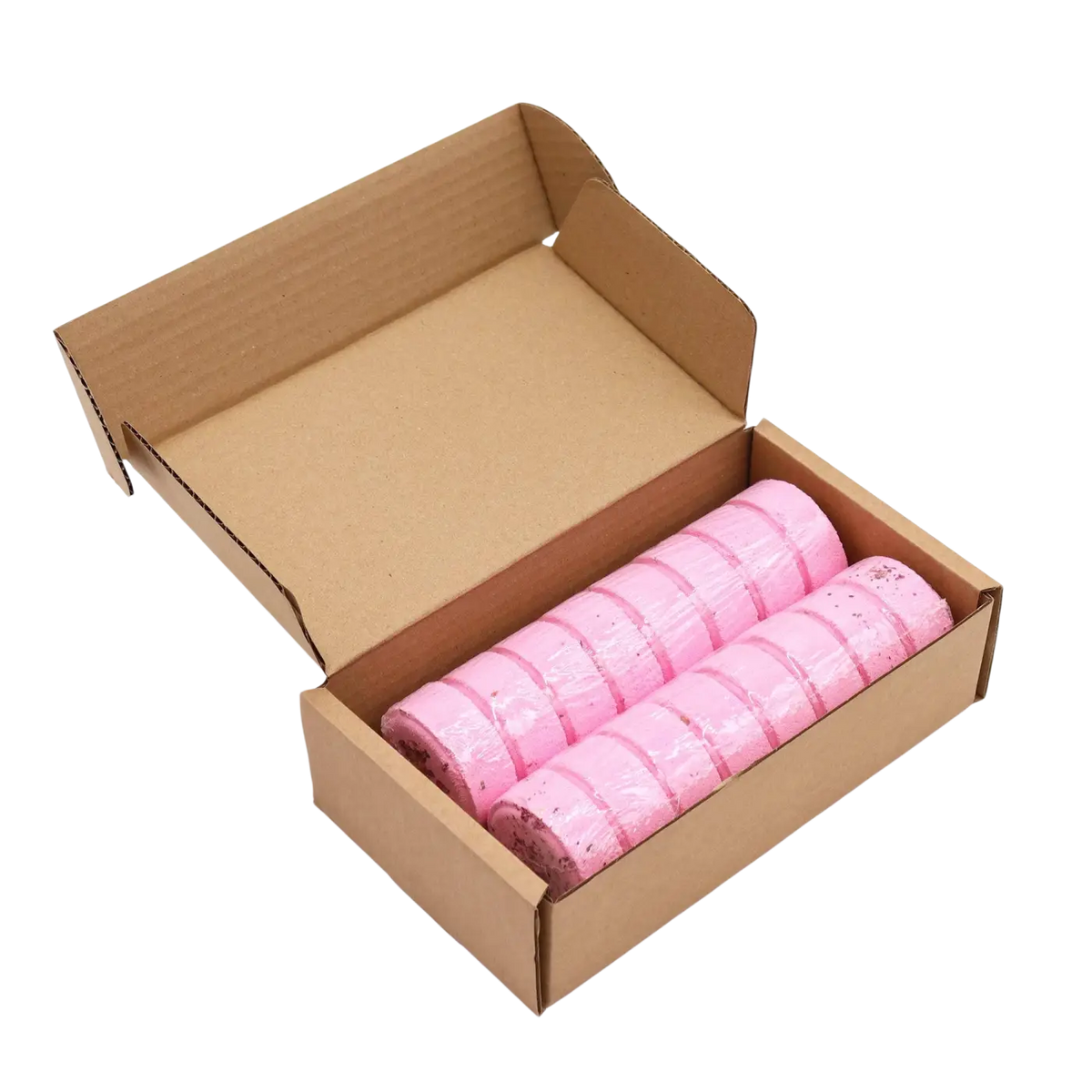 Weiß-rosa Zen Dusch-Dufttablette Serenity Soak in zylindrischer Form, Badebombe für entspannendes Duscherlebnis, von AWGifts Europe
