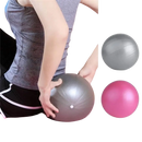 Gray pilates ball with smooth surface and small white dot from zenarome pink and gray set 25 cm diameter image to zoom