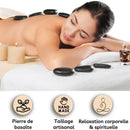Zen’arome 5 heiße schwarze basalt-massagesteine glatt rund für hot basalt massage und entspannung