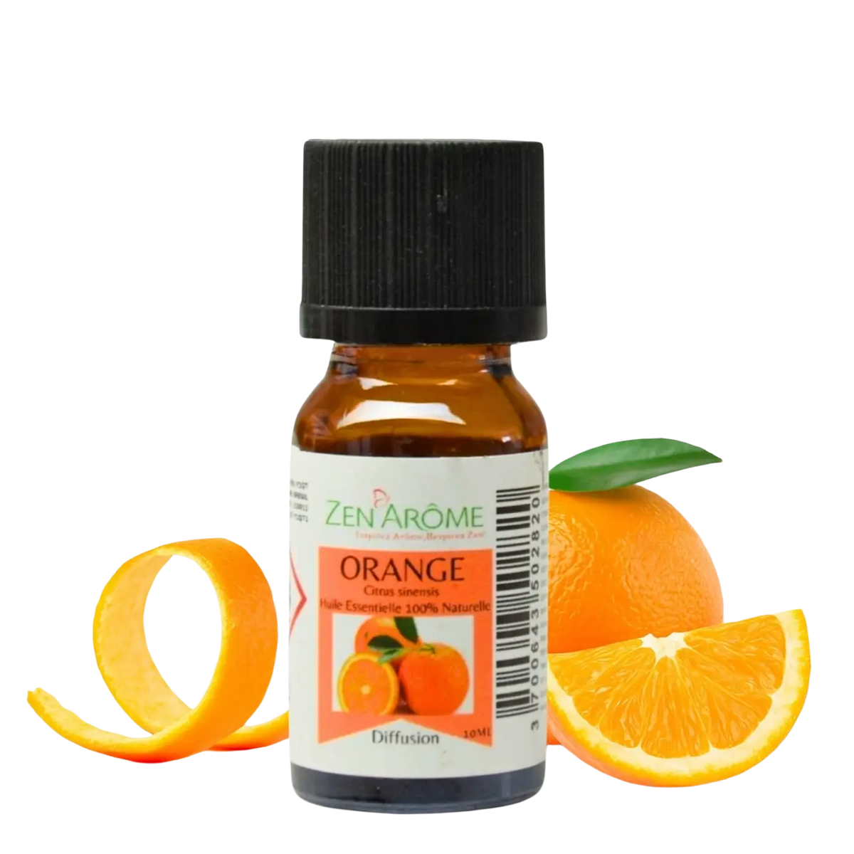 Ätherisches Süßorangenöl von Zen'Arôme, 10 ml, natürliches ätherisches Öl mit frischem Orangenaroma in einer Flasche.