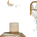 Zen'Arôme Alesia Leinen Duftlampe auf Leinwand mit beigem Design, Aromadiffuser für angenehmen Raumduft.