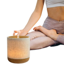Zen'Arôme Alesia Leinen Duftlampe auf beiger Leinwand, stilvoller Aromadiffuser für angenehme Raumdüfte