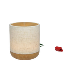 Zen'Arôme Alesia Leinen Duftlampe aus Leinwand in Beigefarb, Aromadiffuser für ätherische Öle und Raumduft