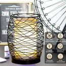Black wireframe aroma diffuser mit fernbedienung zen’arome mit warmem bernsteinfarbenem licht und leerem tank