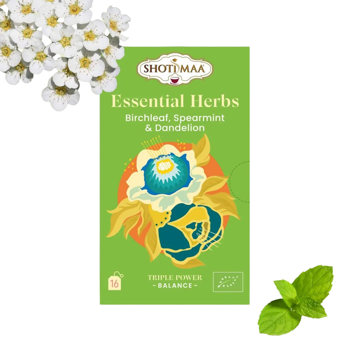 Bio-Kräutertee von Zen'Arôme mit Birke, Minze und Löwenzahn für ein basisches Gleichgewicht, natürliche Kräutertee- Mischung
