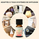 Kleine bernsteinfarbene glasflasche zen’arôme belebende ätherische öl-mischung 10 ml für natürliche raum atmosphäre