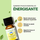 Kleine bernsteinfarbene glasflasche zen arome mit schwarzem verschluss belebendes ätherisches öl ohne terpenentfernung
