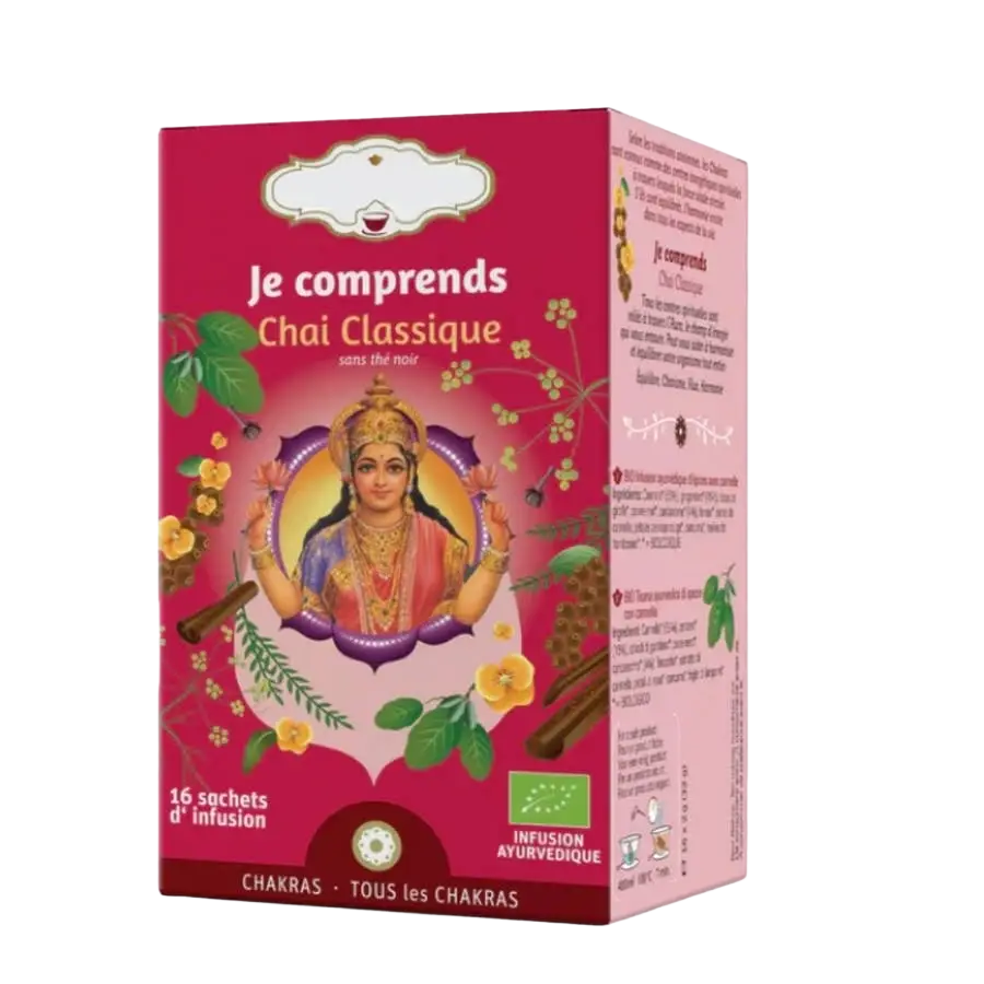 Bio Chai Classic Tee von Zen'Arome mit 16 Beuteln, aromatischer Kräutertee in rosa Verpackung, entspannende Infusion