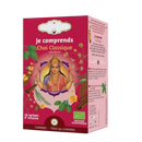 Rosa box von zen’arome bio chai classic infusion mit illustrations einer göttin und blumen- und gewürzmotiven