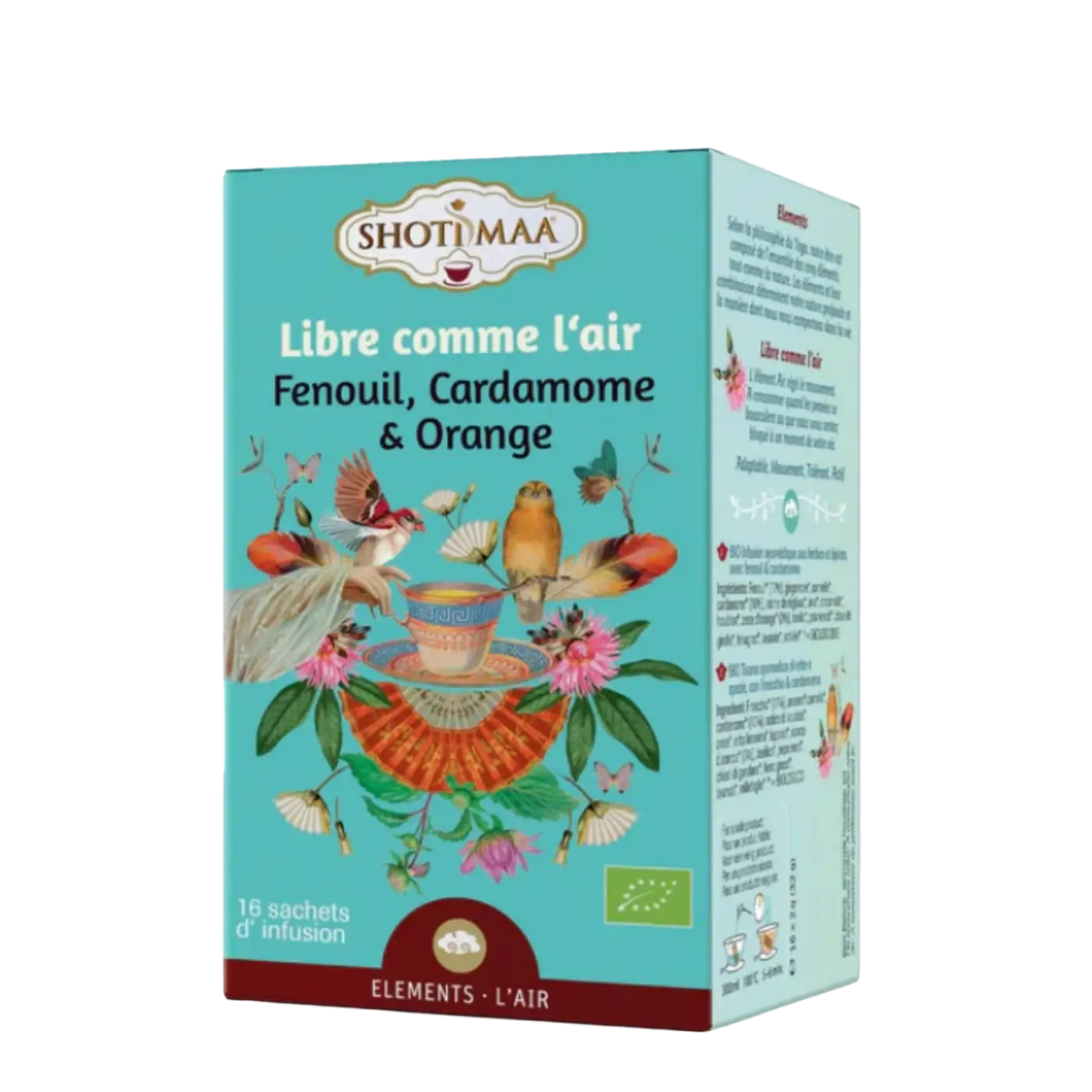 Bio-Kräutertee von Zen'Arôme in 16 Beuteln, beruhigende Infusion mit frischen Kräutern, ideal für Entspannung.