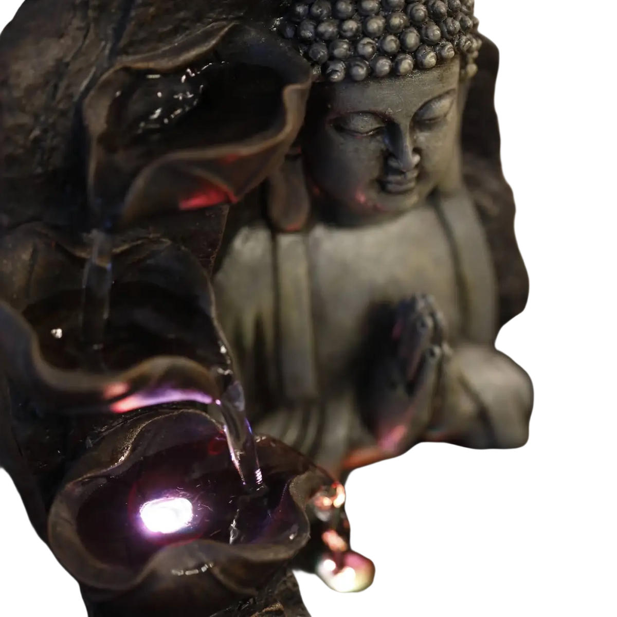 Zen'Arome Buddha-Brunnen aus Dekoration, ideal für spirituelle Zen-Ambiente und Geschenkideen, mit ruhiger Wasserbewegung.