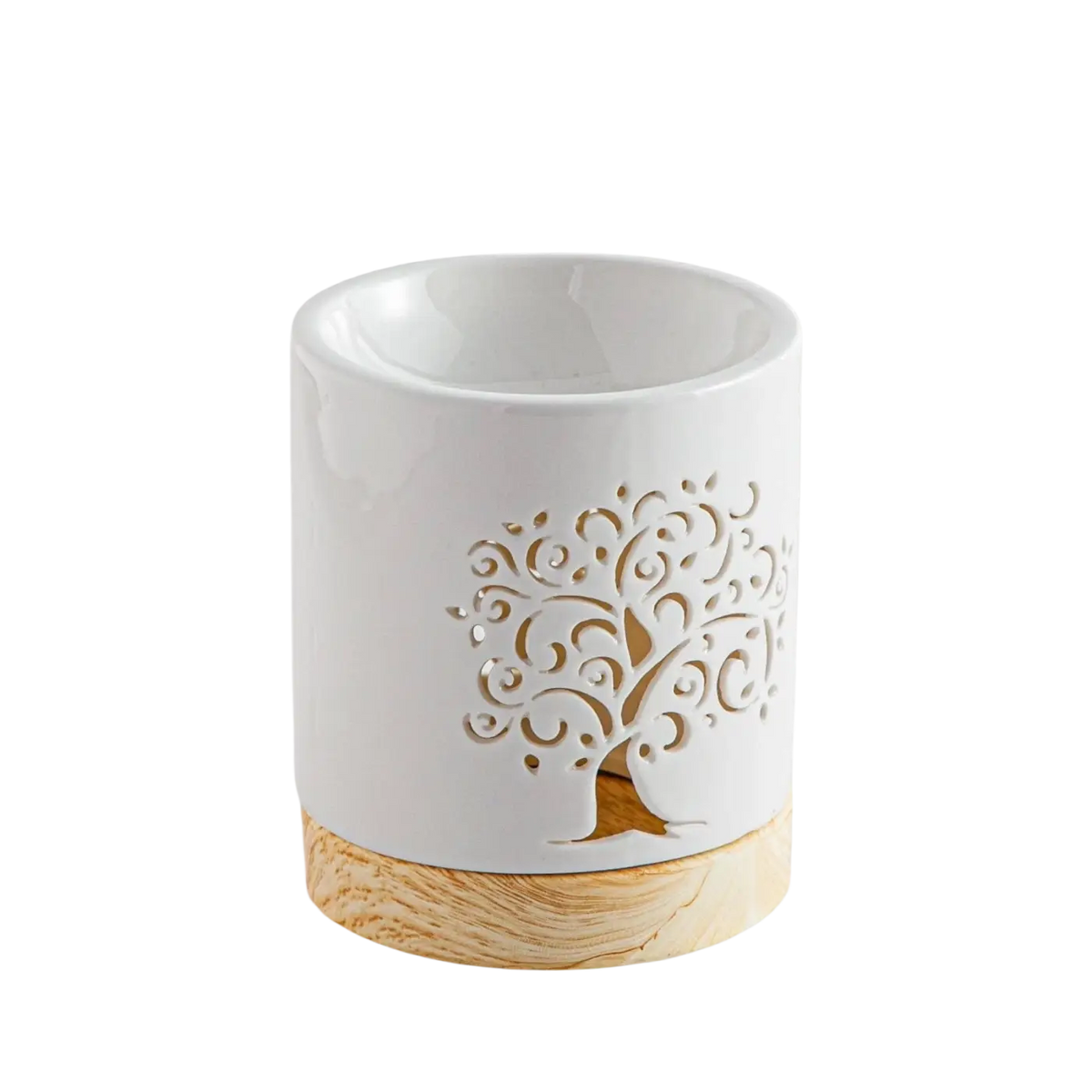 Zen'Arome Duftlampe mit Lebensbaum-Design und Wachs, aromatisiert mit Céramy Life Tree Duft für angenehme Raumduft.