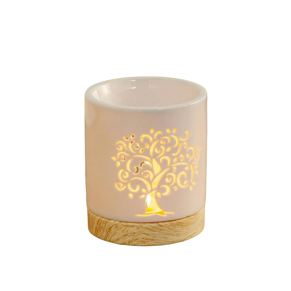 Zen'Arome Duftlampe mit Lebensbaum-Design und Duftwachs, dekorative Aromalampe für angenehmen Raumduft