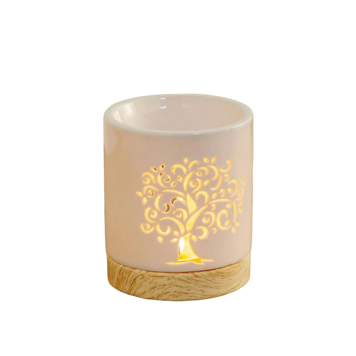 Zen'Arome Duftlampe mit Lebensbaum-Design und Duftwachse, elegante Aromalampe für Wohlfühlduft und aromatherapeutische Atmosphäre