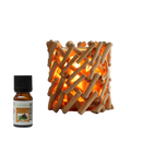 Zen’arome elektrischer wachsbrenner aus naturholz mit warmem licht für aromalampe und electric wax use