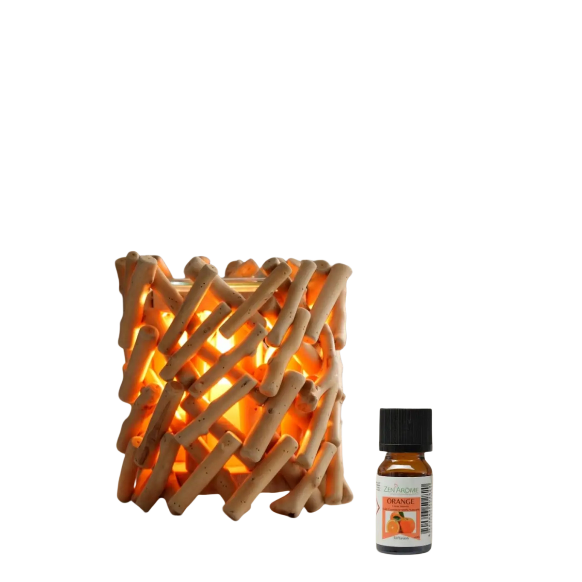 Zen'Arome Duftlampe mit elektrischem Wachsbrenner und Calorya Nr. 7 Duftwachse, aromatischer Raumduft, moderne Aromalampe
