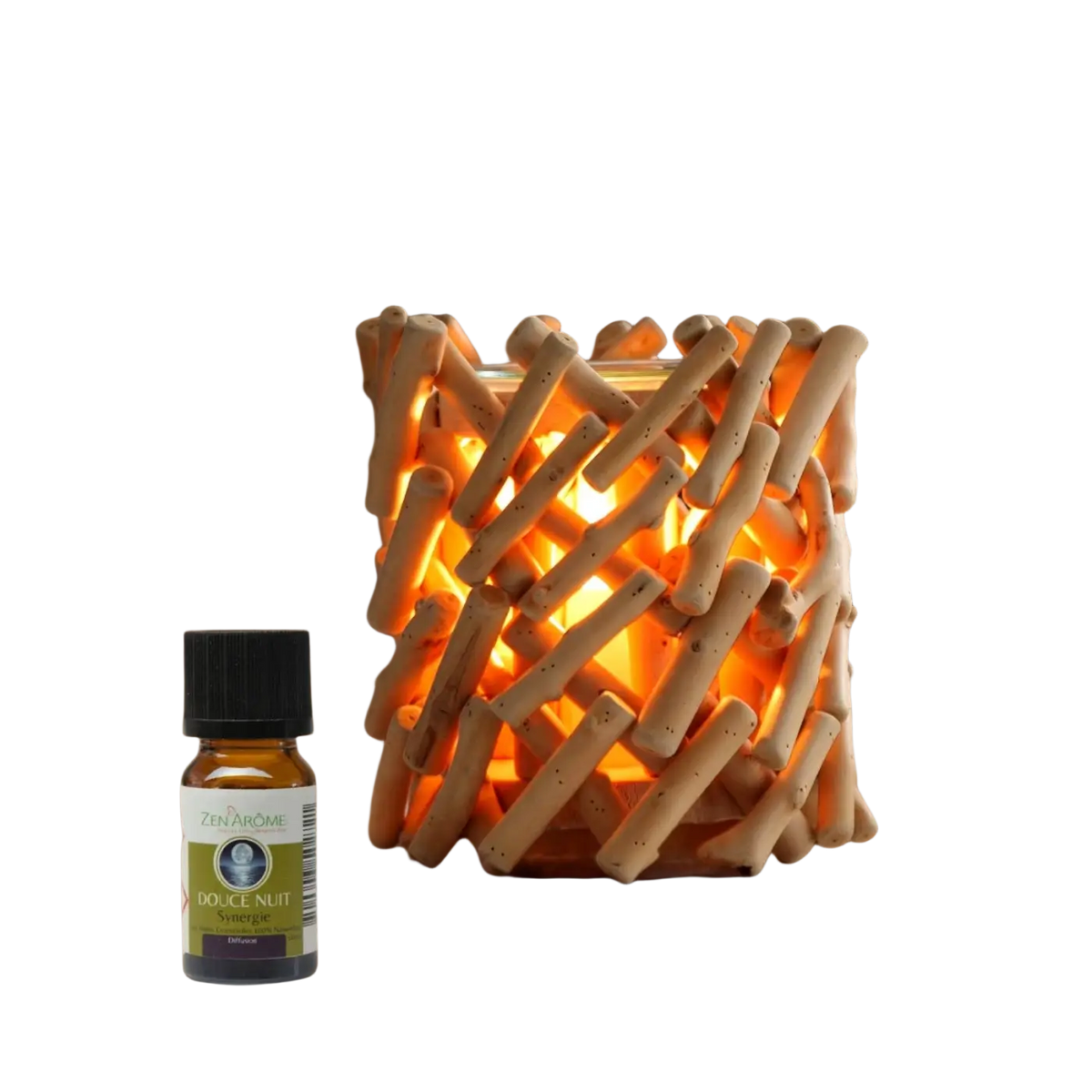 Zen'Arome Duftlampe mit elektrischem Wachsbrenner und Calorya Nr. 7 Duftwachs, aromatische Raumlampe mit Duftlampe