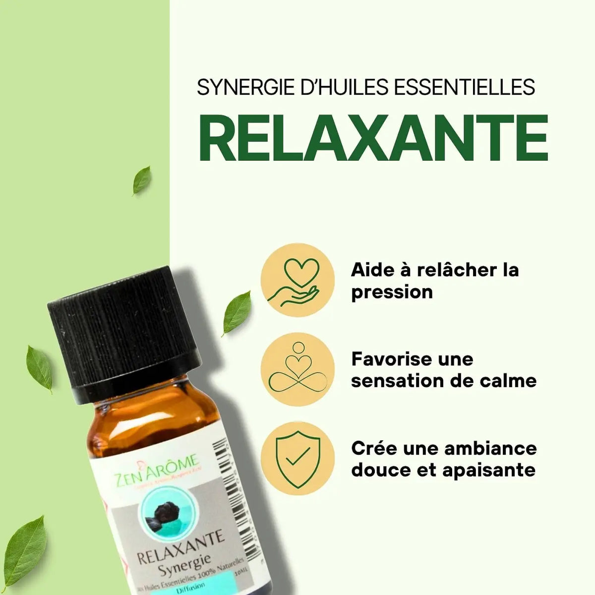 Ätherische Ölmischung von Zen'Arôme für Diffusor, entspannender Duft, 10 ml, natürliche Aromatherapie für Zuhause
