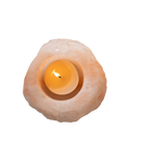 Zen'Arome Himalaya-Salzkristall-Teelichthalter aus handgeformtem Salz für eine gemütliche Beleuchtung, 500g.