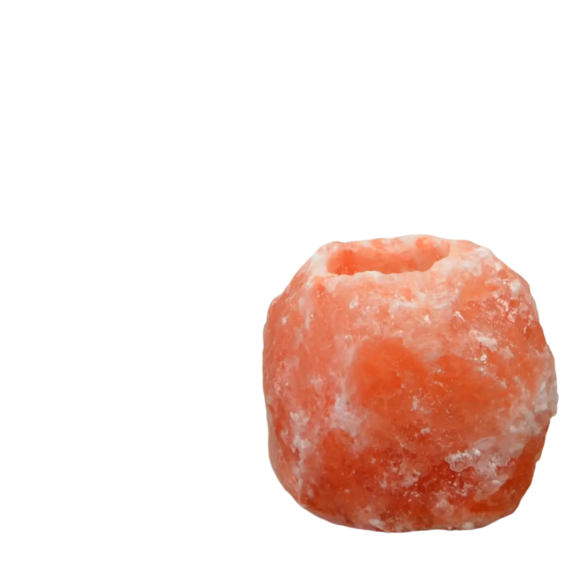Zen'Arome Himalaya-Salzkristall-Teelichthalter aus Salzstein, 500g, mit natürlicher Struktur und warmem Licht für entspannte Atmosphäre
