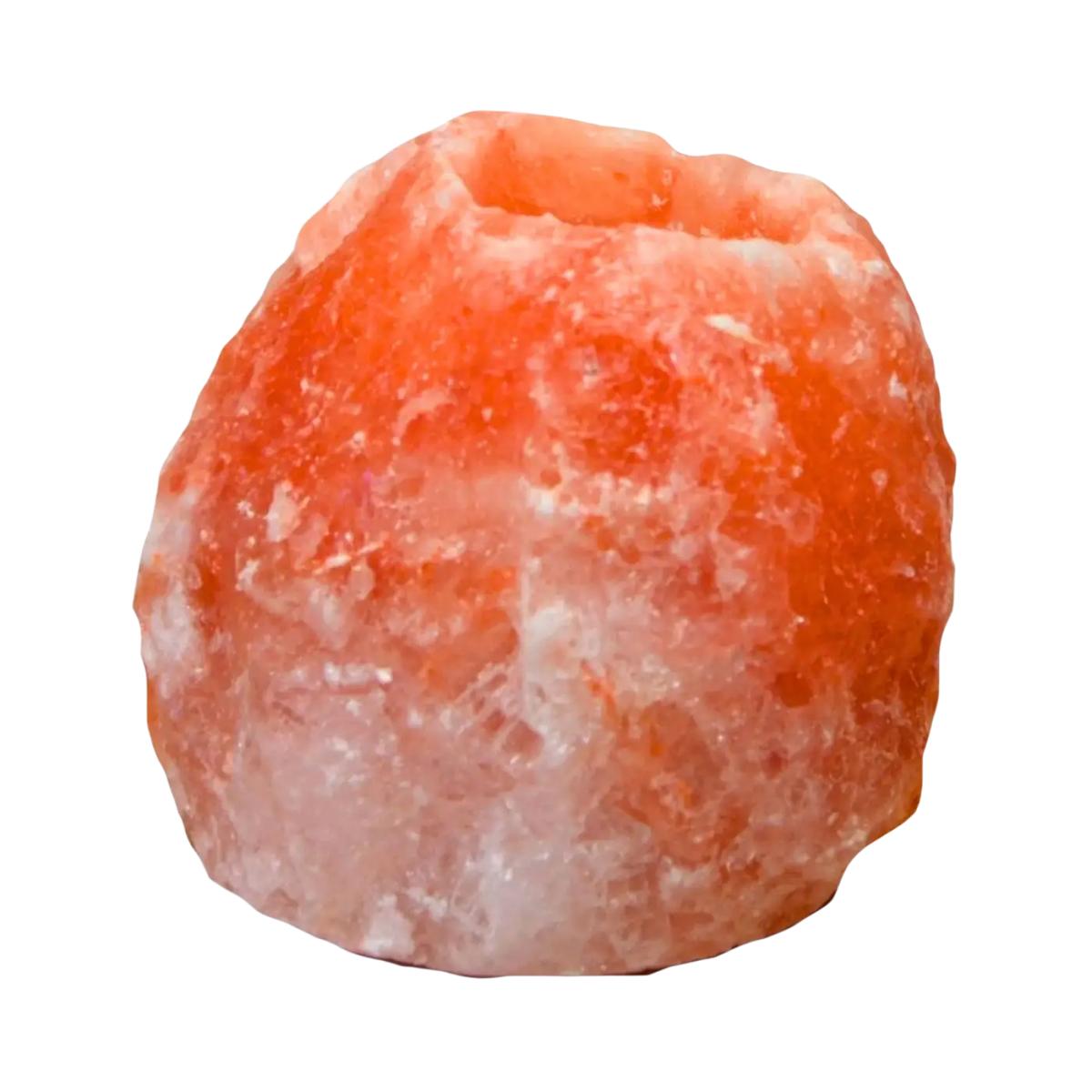 Rustikaler Zen'Arome Himalaya-Salzkristall-Teelichthalter, 500g, für eine warme, entspannende Beleuchtung.