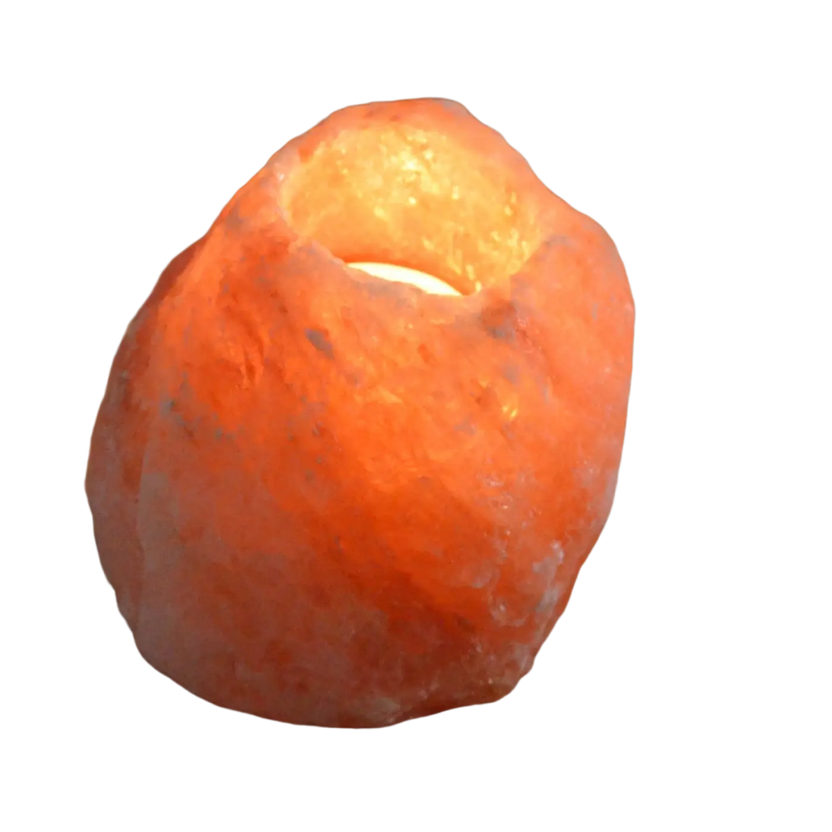 Zen'Arome Himalaya-Salzkristall-Teelichthalter aus Salzkristall, ideal für warme Lichtmomente, 500g.