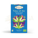 Blaue rechteckige geschenkbox von shotima bio-kräutertee voice of joy mit thymian fenchel und lakritz für mana shop