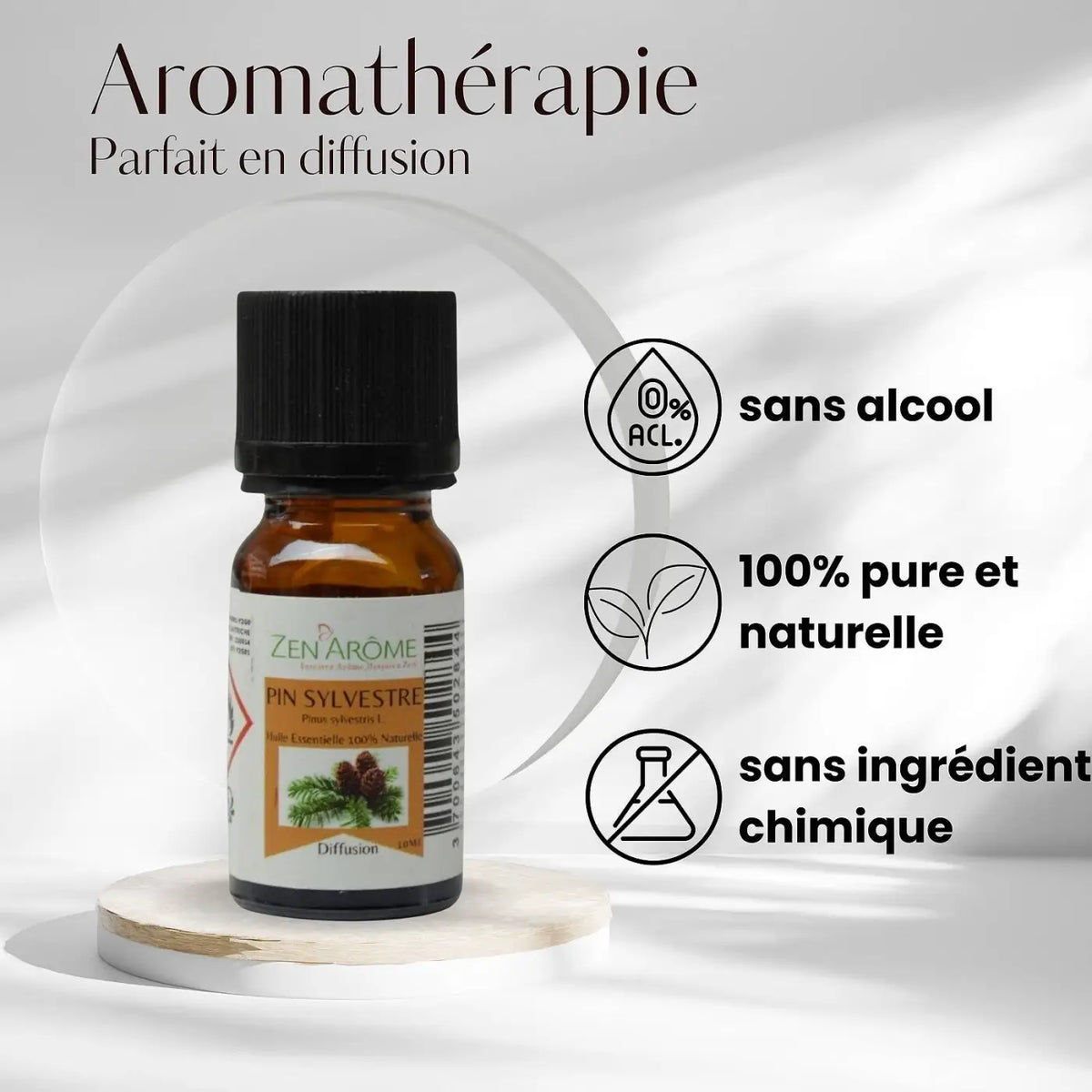Zen'Arôme Kiefern-Ätherisches Öl in 10 ml Flasche, natürliches ätherisches Öl mit Kiefernduft, ideal für Aromatherapie