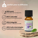 Kleine bernsteinglasflasche zenarome lavandin grosso ätherisches öl ohne terpenentfernung komplette dampfdestillation 10 ml