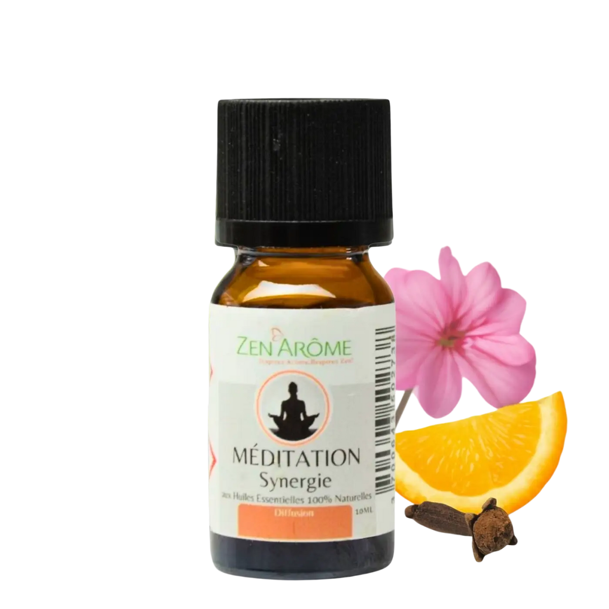 Ätherisches Öl-Mischung für Meditationen von Zen'Arôme in 10 ml Flasche, ideal für Diffusor, enthält entspannende ätherische Öle