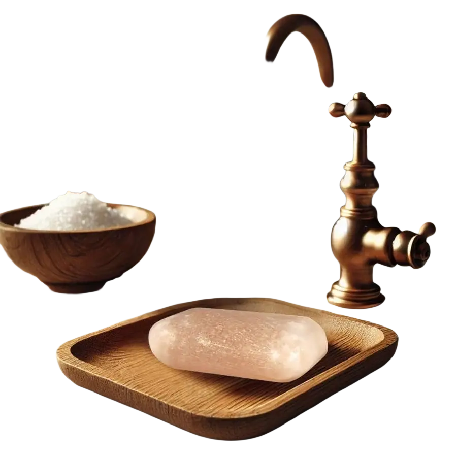 Zen'Arome Himalaya-Salzseife für das Gesicht, natürliche Peeling- und Reinigungsseife mit Meersalz, frischer und pflegender Gesichtspflege