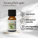 Ein kleines bernsteinfarbenes glasfläschchen zen arome ravintsara ätherisches öl 10 ml komplett dampfdestillation ideal bei erkältung