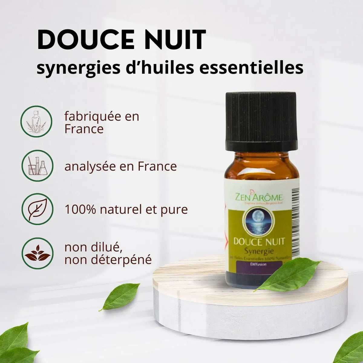 Ätherisches Öl Zen'Arôme Sweet Night, 10 ml, für Diffusor, beruhigende Aromatherapie, natürliche Duftmischung
