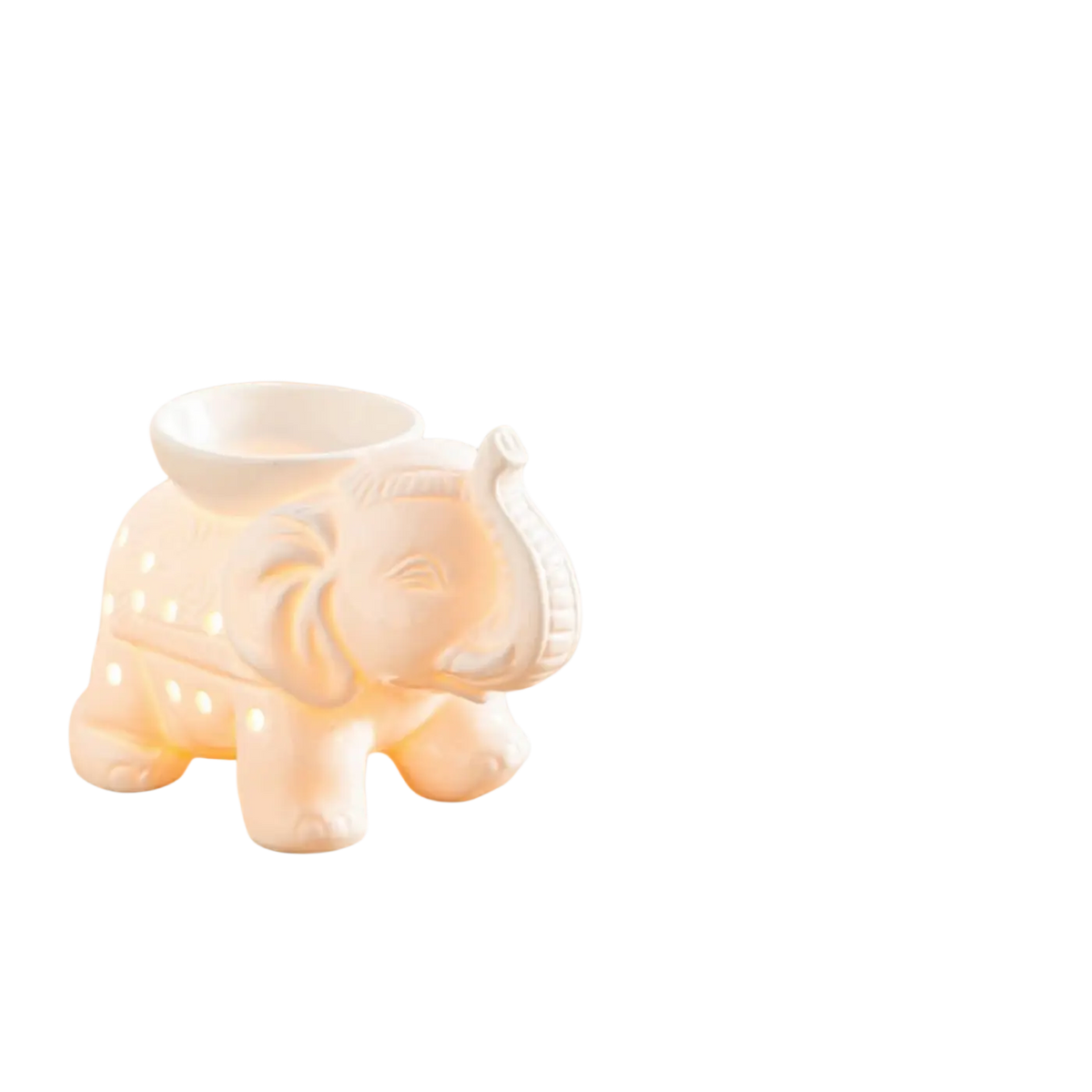 Zen'Arome Tandor Duftlampe aus weißer Keramik zum Erwärmen von Duftwachsen, aromatischer Raumduft, elegante Dekoration