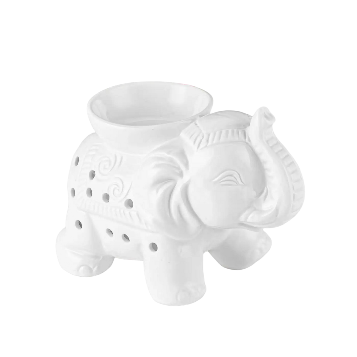 Zen'Arome Tandor Duftlampe aus weißer Keramik zum Erhitzen von Duftwachsen, Aromalampe für angenehme Raumdüfte
