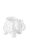 Zen’arome tandor wax warmer aus weißer keramik mit elefantenform und dekorativen perforationen für duftwachse