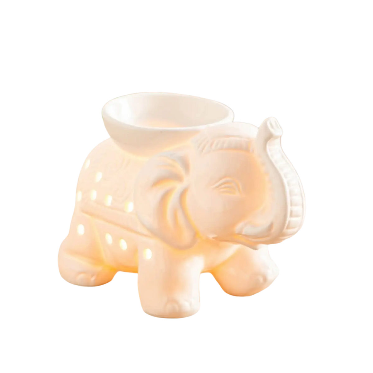 Zen'Arome Tandor Duftlampe aus weißer Keramik für Duftwachse und Aromalampen, elegante Aromalampe mit stilvollem Design