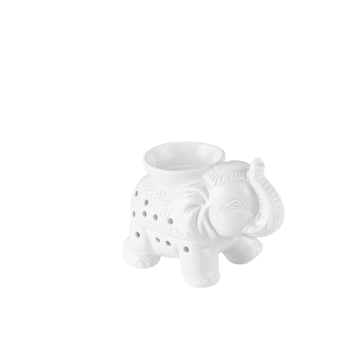 Zen'Arome Duftlampe aus weißer Keramik mit Wachswärmer für Duftwachse und Aromalampen, elegante Raumduftquelle