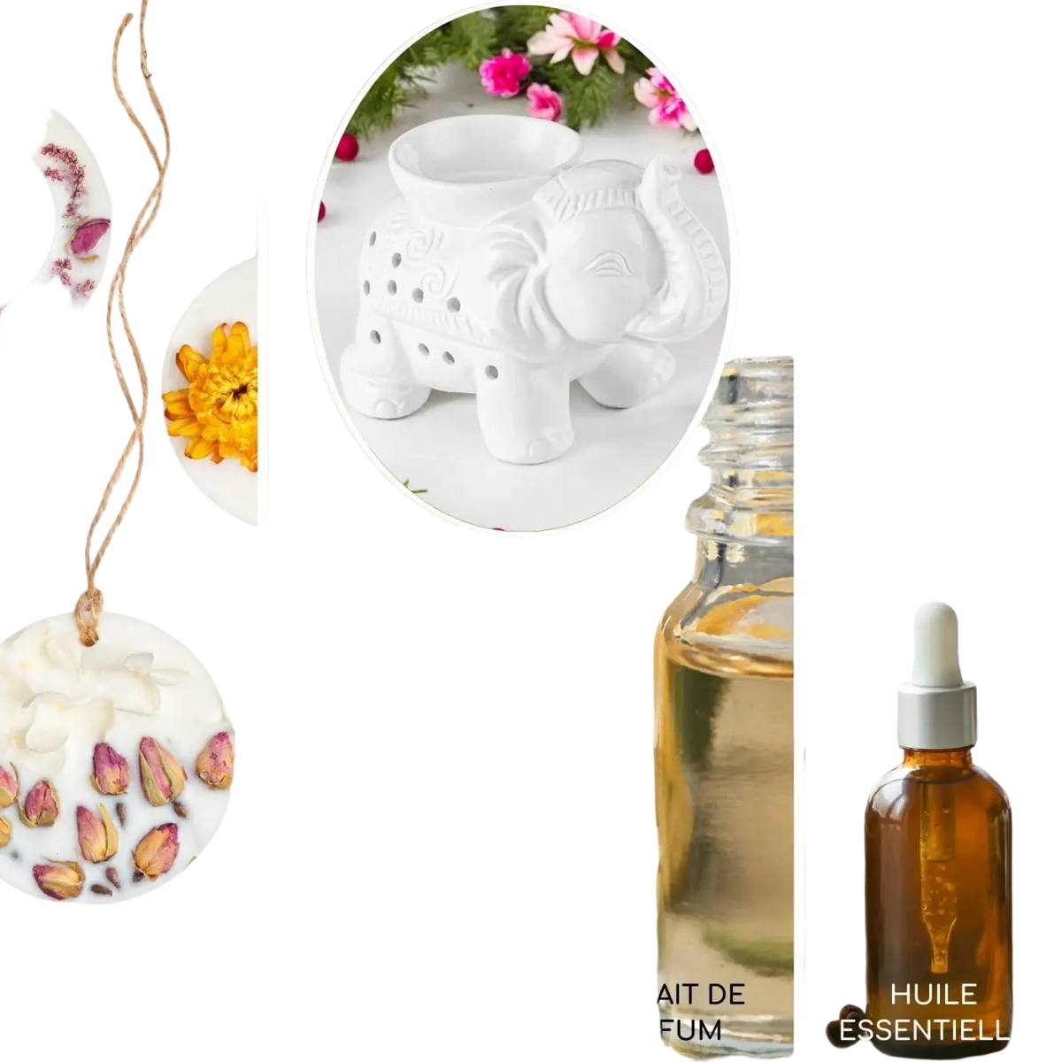Zen'Arome Tandor Duftlampe aus weißer Keramik zum Erwärmen von Duftwachsen, aromatische Beleuchtung und Raumduft