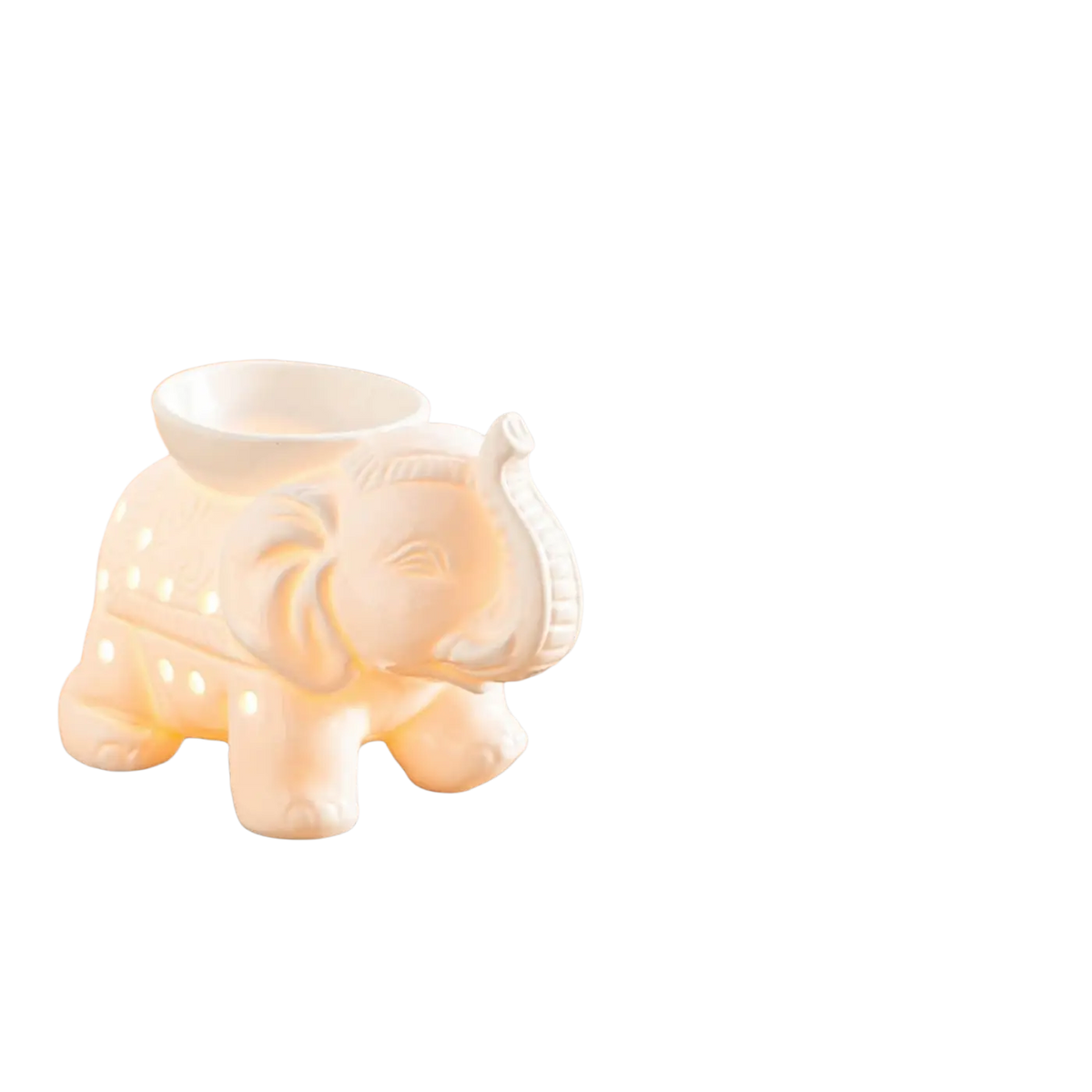 Zen'Arome Tandor Duftlampe aus weißer Keramik zum Erwärmen von Duftwachsen, elegante Aromalampe für angenehme Raumdüfte